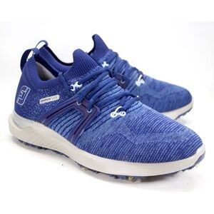 FootJoy HyperFlex Mens Size US 8.5 Wide Spikes StratoFoam Blue Golf Shoes 51082